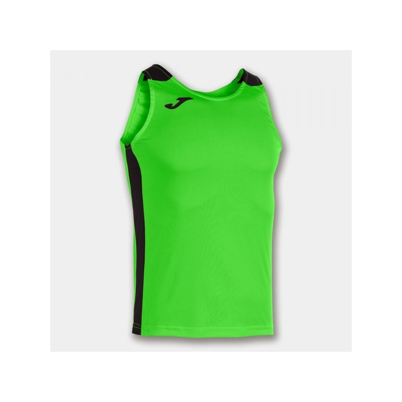 CAMISETA TIRANTES RECORD II VERDE FLÚOR NEGRO