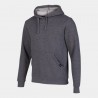 SUDADERA CON CAPUCHA GRIS MELANGE